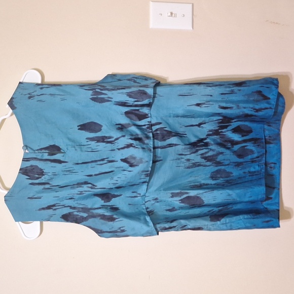 Cabi 100% Silk Medium Serene Blouse blue ombre sleeveless tiered - Picture 6 of 6